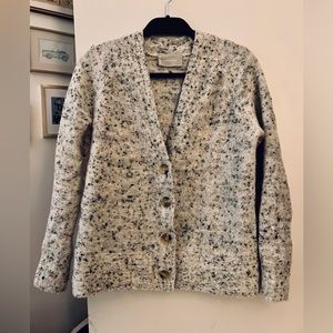 Everlane confetti tweed donegal knit wool cardigan XS